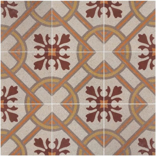 CFM2020020 Motif Series Ariana Beige 200x200 mm GVT Vitrified Colour Tile - 9 mm| Image 1