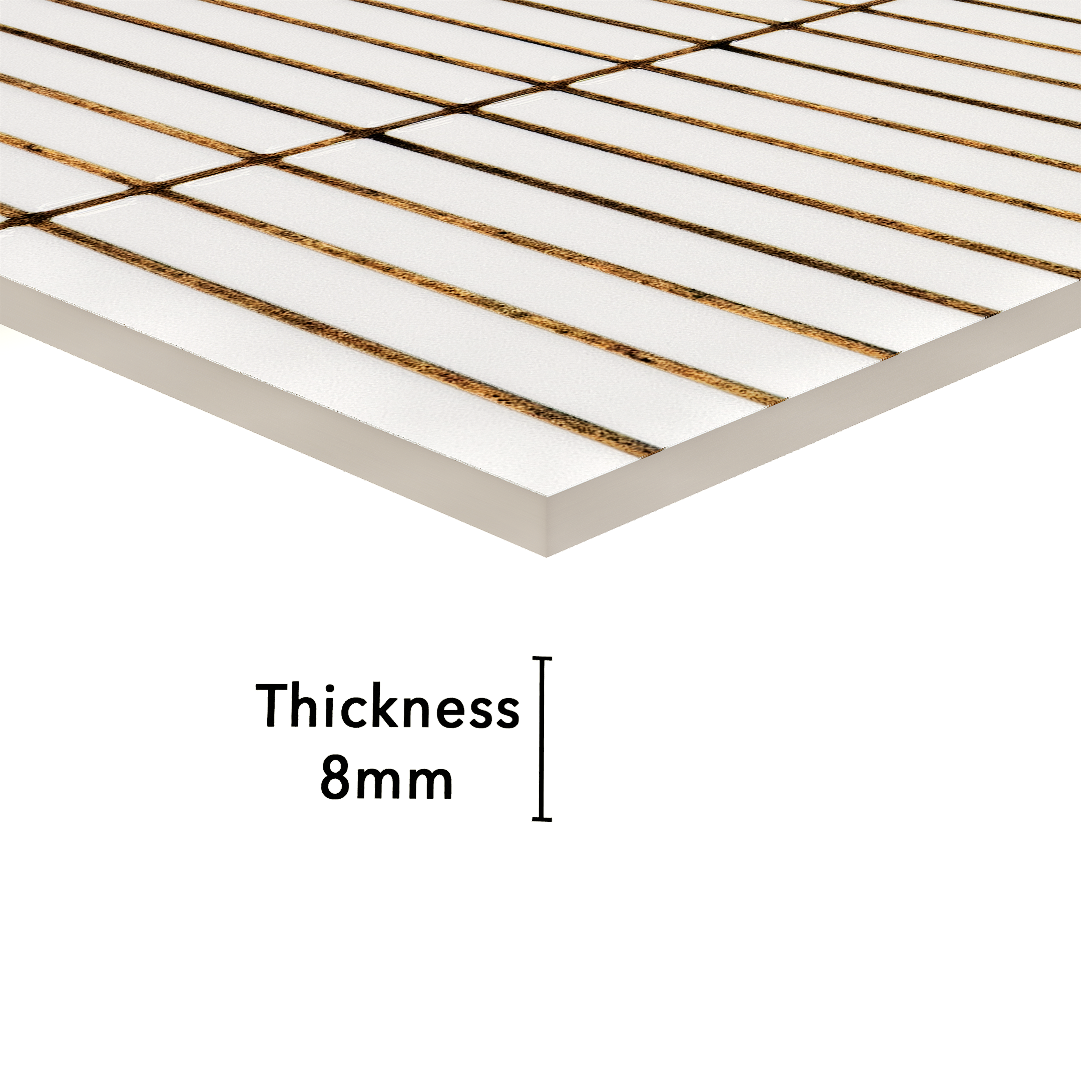 Faux Subway Wall Tile TL 05376 Miraq Kitkat Ice White 2 ft x 1 ft Ceramic Glossy Finish - 8 mm | Suitable For Kitchen, Bathroom Walls and Backsplashes | Image 5