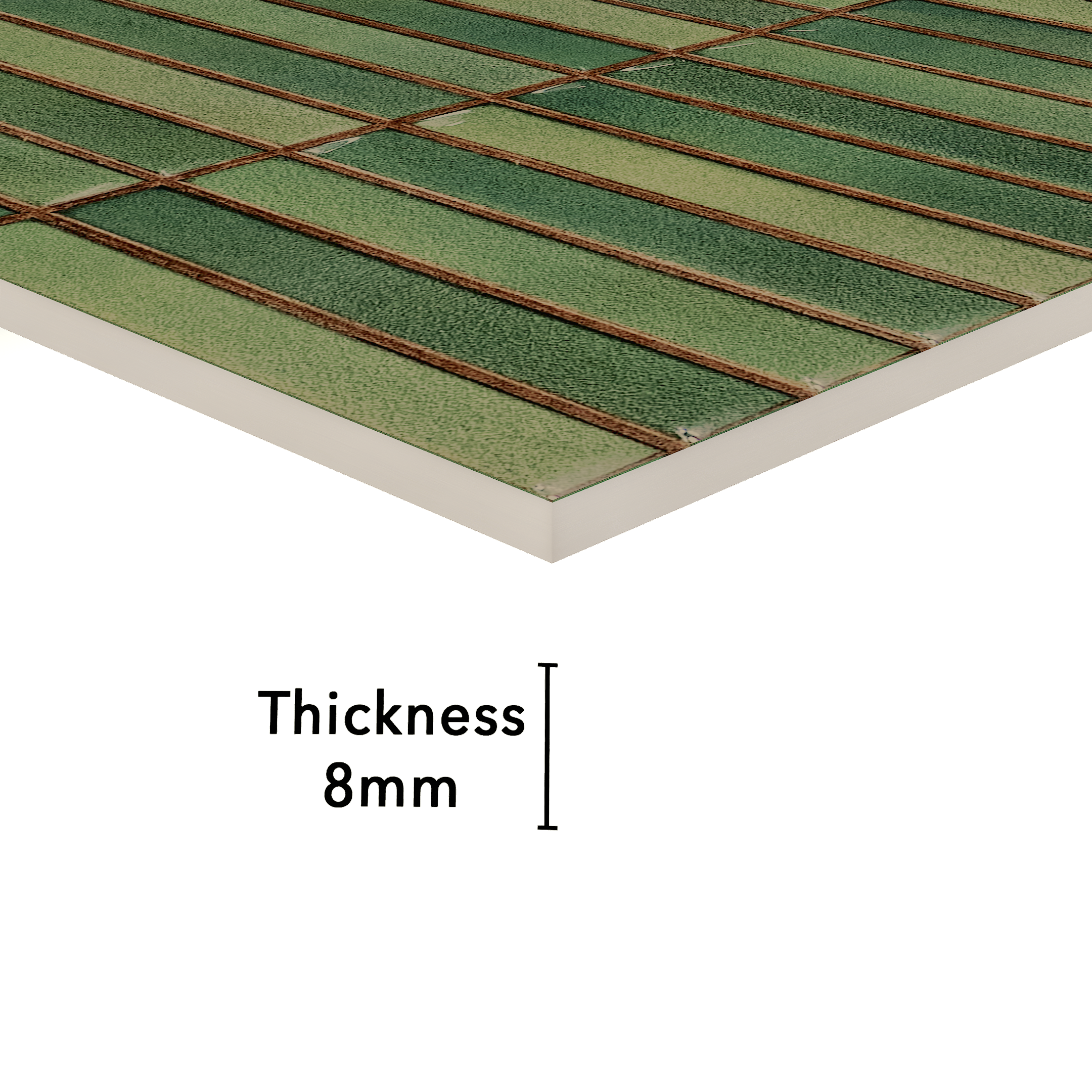 Faux Subway Wall Tile TL 05376 I Miraq Kitkat Forest Green 2 ft x 1 ft Ceramic Glossy Finish - 8 mm | Suitable For Kitchen, Bathroom Walls and Backsplashes | Image 5