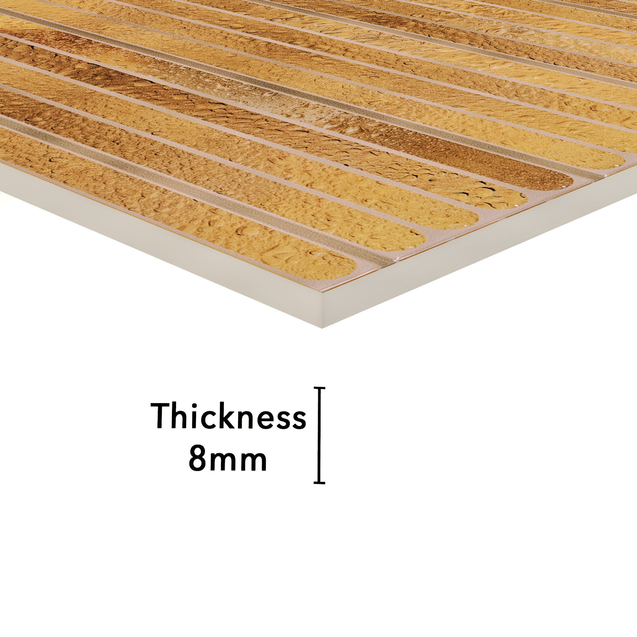 Faux Subway Wall Tile TL 05377 D Miraq Ripple Stripes Gold 2 ft x 1 ft Ceramic Glossy Finish - 8 mm | Suitable For Kitchen, Bathroom Walls and Backsplashes | Image 5