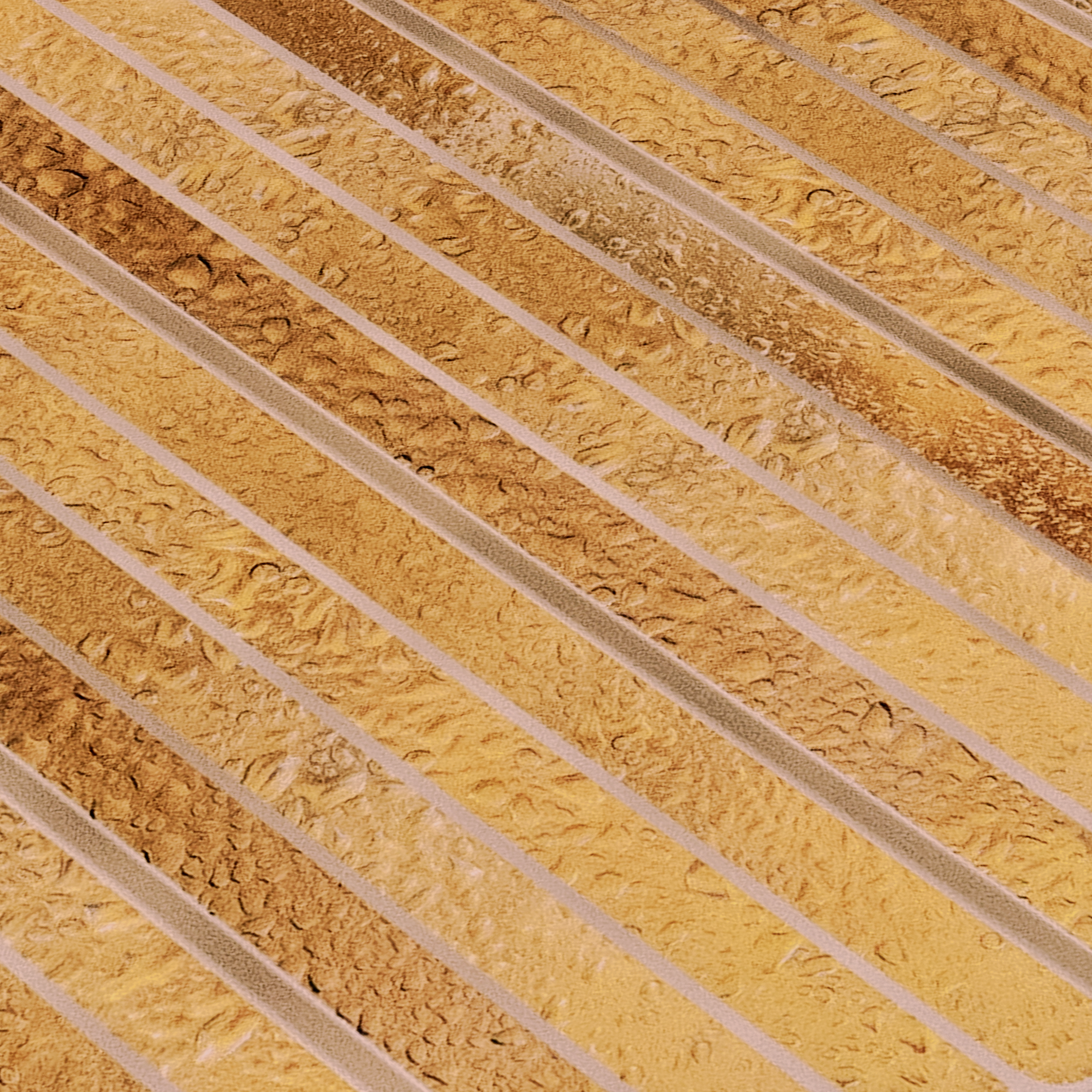 Faux Subway Wall Tile TL 05377 D Miraq Ripple Stripes Gold 2 ft x 1 ft Ceramic Glossy Finish - 8 mm | Suitable For Kitchen, Bathroom Walls and Backsplashes | Image 7