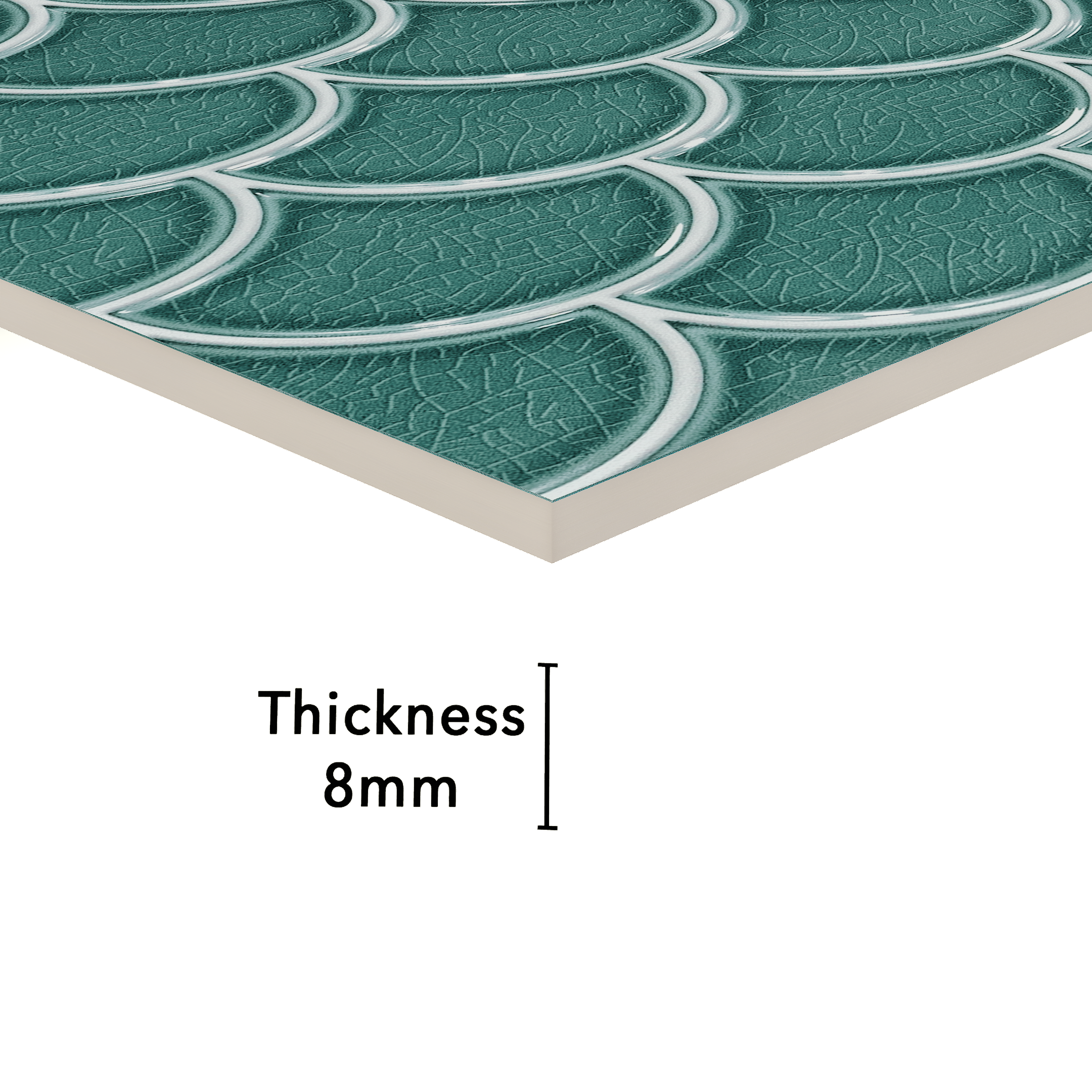 Faux Subway Wall Tile TL 05378 B Miraq Shellora Aqua 2 ft x 1 ft Ceramic Glossy Finish - 8 mm | Suitable For Kitchen, Bathroom Walls and Backsplashes | Image 5