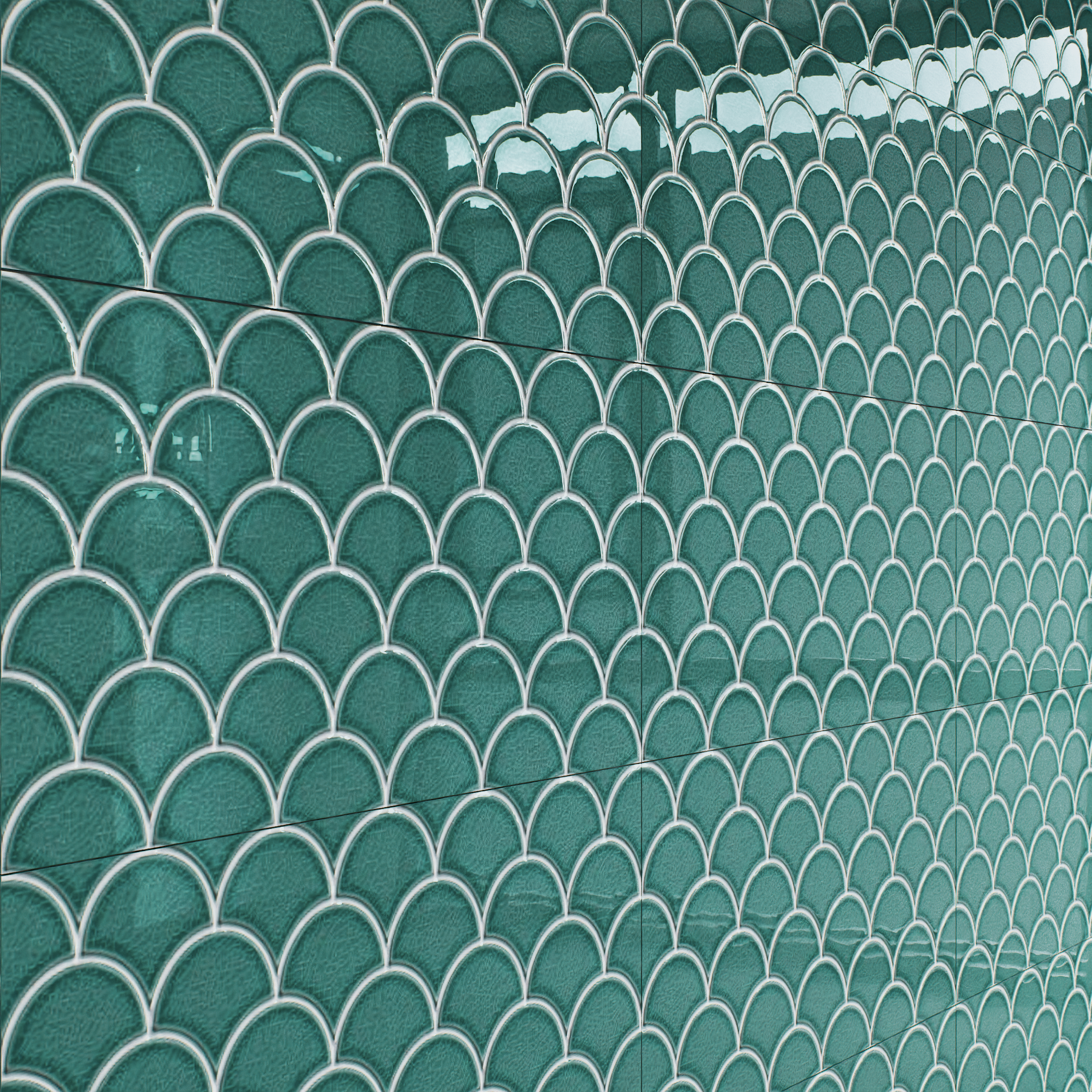 Faux Subway Wall Tile TL 05378 B Miraq Shellora Aqua 2 ft x 1 ft Ceramic Glossy Finish - 8 mm | Suitable For Kitchen, Bathroom Walls and Backsplashes | Image 6