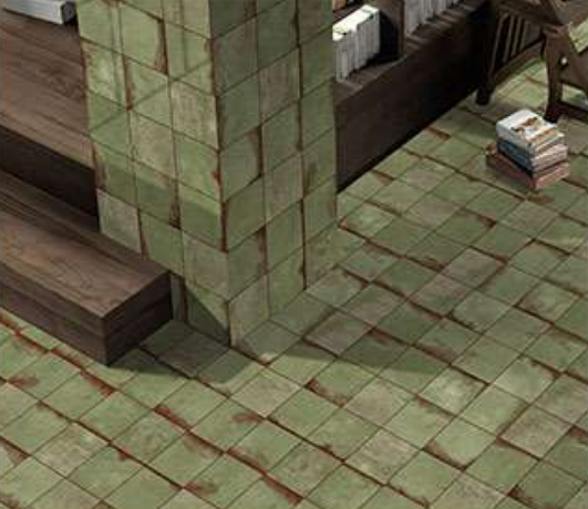 Subway Rustic Wall Tile TL 05251 C Tropezia Carribbean Green 8 x 8 inch Vitrified Glossy Finish - 8 mm | Random Design | Suitable for Living Room, Accent / Feature Walls, Bathroom, Kitchen Wall & Backsplashes | Image 6