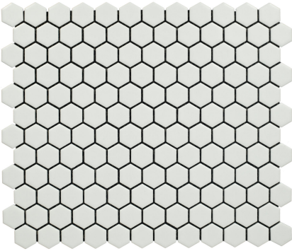 Subway Mosaic Wall & Floor Tile TL 05284 B Hexa Mosaico Blanca Cix 258.1 x 258.1 mm (Chip Size - 23x26.6 mm) Ceramic Matte Finish - 8 mm | Suitable for Bathroom,Kitchen,Swimming Pool,Accent / Feature Walls | Image 1