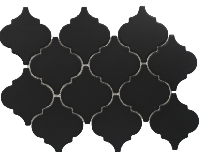 Subway Mosaic Wall & Floor Tile TL 05285 I Lantern Lasagna Black 400 x 400 mm (Chip Size - 117x133.5 mm) Ceramic Matte Finish - 8 mm | Suitable for Bathroom,Kitchen,Swimming Pool,Accent / Feature Walls | Image 1