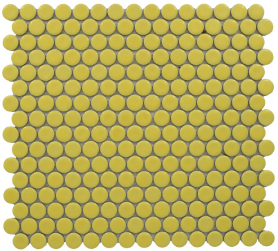 Subway Mosaic Wall Tile TL 05283 F Penny Chiaro Canary 286 x 286 mm (Chip Size - 19 mm) Ceramic Glossy Finish - 8 mm | Suitable for Bathroom,Kitchen,Swimming Pool,Accent / Feature Walls | Image 1