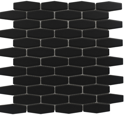 Subway Mosaic Wall & Floor Tile TL 05279 D Diamond Hex Obsidian Jewel 307.5 x 307.5 mm (Chip Size - 29x75 mm) Ceramic Matte Finish - 8 mm | Suitable for Bathroom,Kitchen,Swimming Pool,Accent / Feature Walls | Image 1