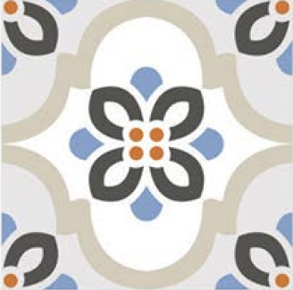 Moroccan Floor & Wall Tile TL 05051 Morissa Desert Bloom 1 ft x 1 ft Ceramic Matte Finish - 7.5 mm | Suitable for Living Room, Bedroom, Bathroom, Kitchen & Balcony | Image 1