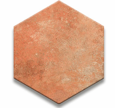 Subway Wall & Floor Tile TL 05275 D Hexalite Terracotta 10 x 9 inch (250x220 mm) Vitrified Matte Finish - 8 mm | 20 Random Faces | Suitable for Living Room, Accent / Feature Walls, Bathroom, Kitchen Wall & Backsplashes | Image 4