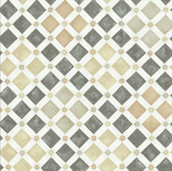 Moroccan Floor & Wall Tile TL 05061 Morissa Atlas Beige Stars 1 ft x 1 ft Ceramic Matte Finish - 8 mm | Suitable for Living Room, Bedroom, Bathroom, Kitchen & Balcony | Image 1