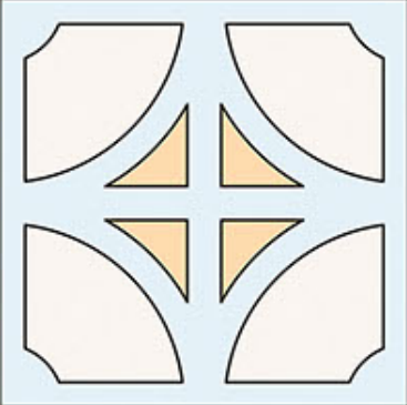 Moroccan Floor & Wall Tile TL 05084 Morissa Light Blue Cross 1 ft x 1 ft Ceramic Matte Finish - 9 mm | Suitable for Living Room, Bedroom, Bathroom, Kitchen & Balcony | Image 1