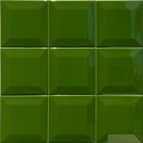 TL 00008 G 4x4 inches Oasis Green Bevelled Glossy Finish Tile | Image 2