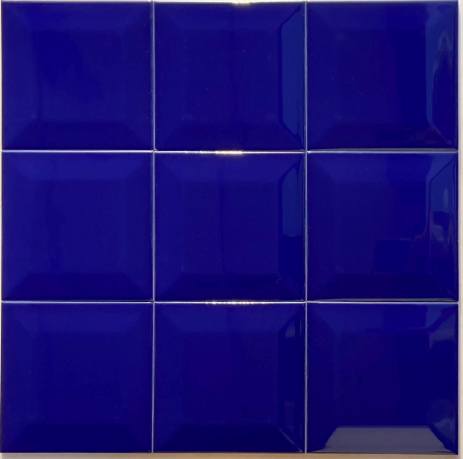 TL 00008 C 4x4 inches P Blue Bevelled Glossy Finish Tile | Image 2