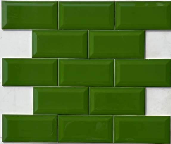 TL 00006 D 8x4 inches Oasis Green Bevelled Glossy Finish Tile | Image 2