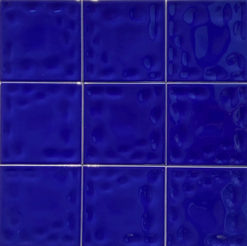 TL 00010 C 4x4 inches P Blue Bumpy Glossy Finish Tile | Image 2