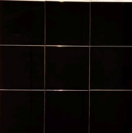 TL 00055 C 4x4 inches Black Plain Glossy Finish Ceramic Wall Tile - 5.8 mm | Image 2