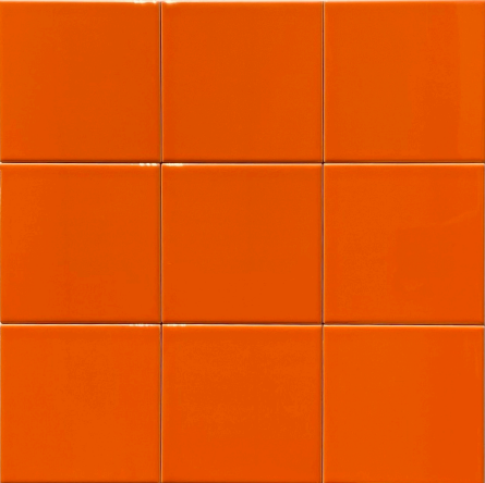 TL 00055 AD 8x8 inch Orange Plain Glossy Finish Ceramic Wall Tile - 6 mm | Image 2