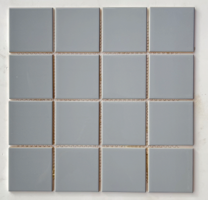 TL 00050 3x3 inches Grey Plain Glossy Finish Tile | Image 1