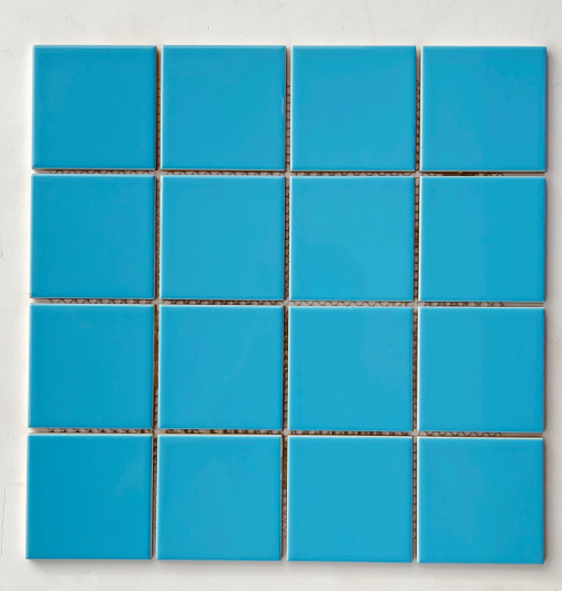 TL 00053 3x3 inches T. Blue Plain Glossy Finish Tile | Image 1