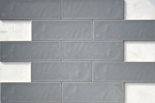 TL 00001 K 12x4 inches Grey Uneven Glossy Finish Tile | Image 1