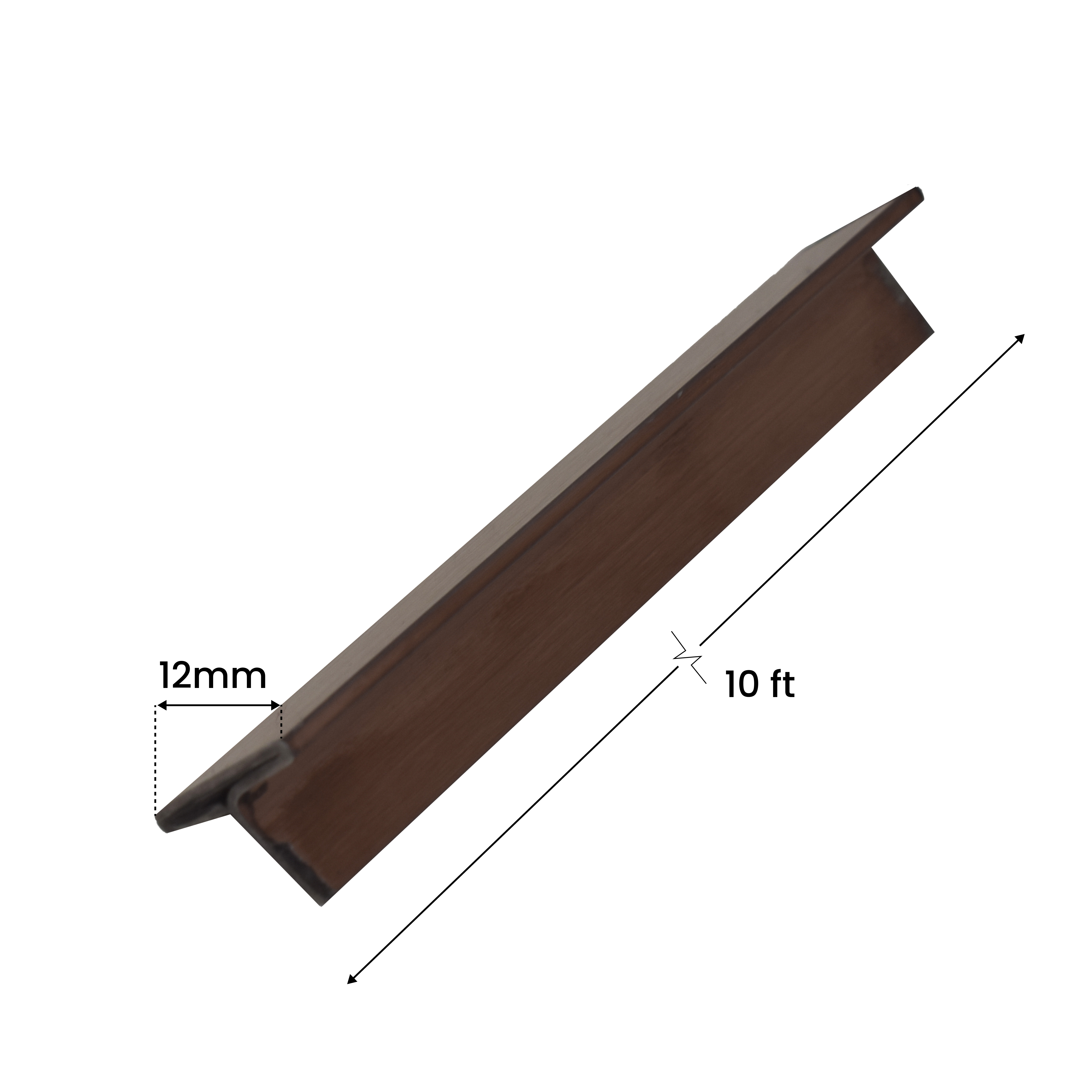 Dimension Image for Matte Stainless Steel T-Profile Profiles PM 00281 AE | Image - 5