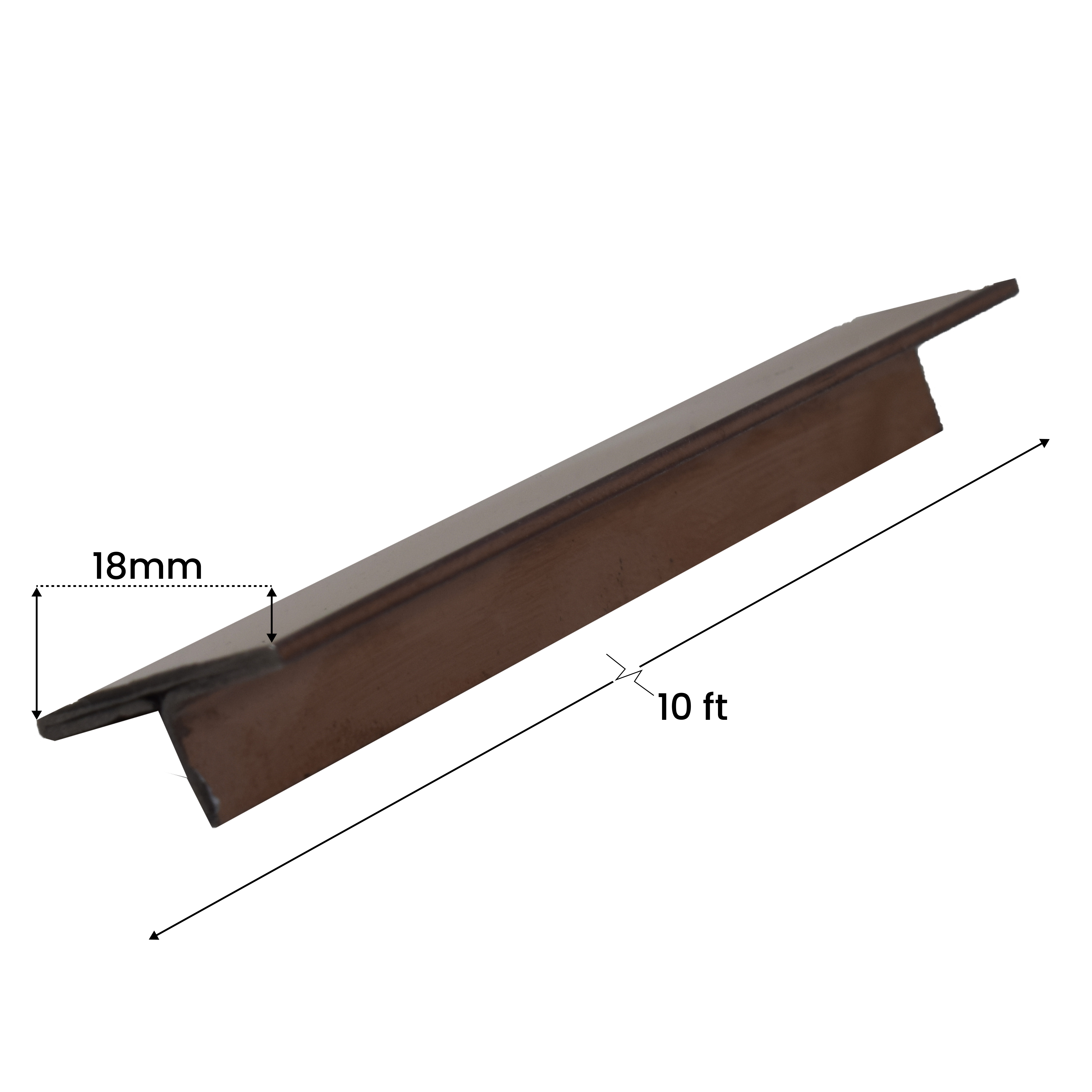 Dimension Image for Glossy Stainless Steel T-Profile Profiles PM 00281 R | Image - 5