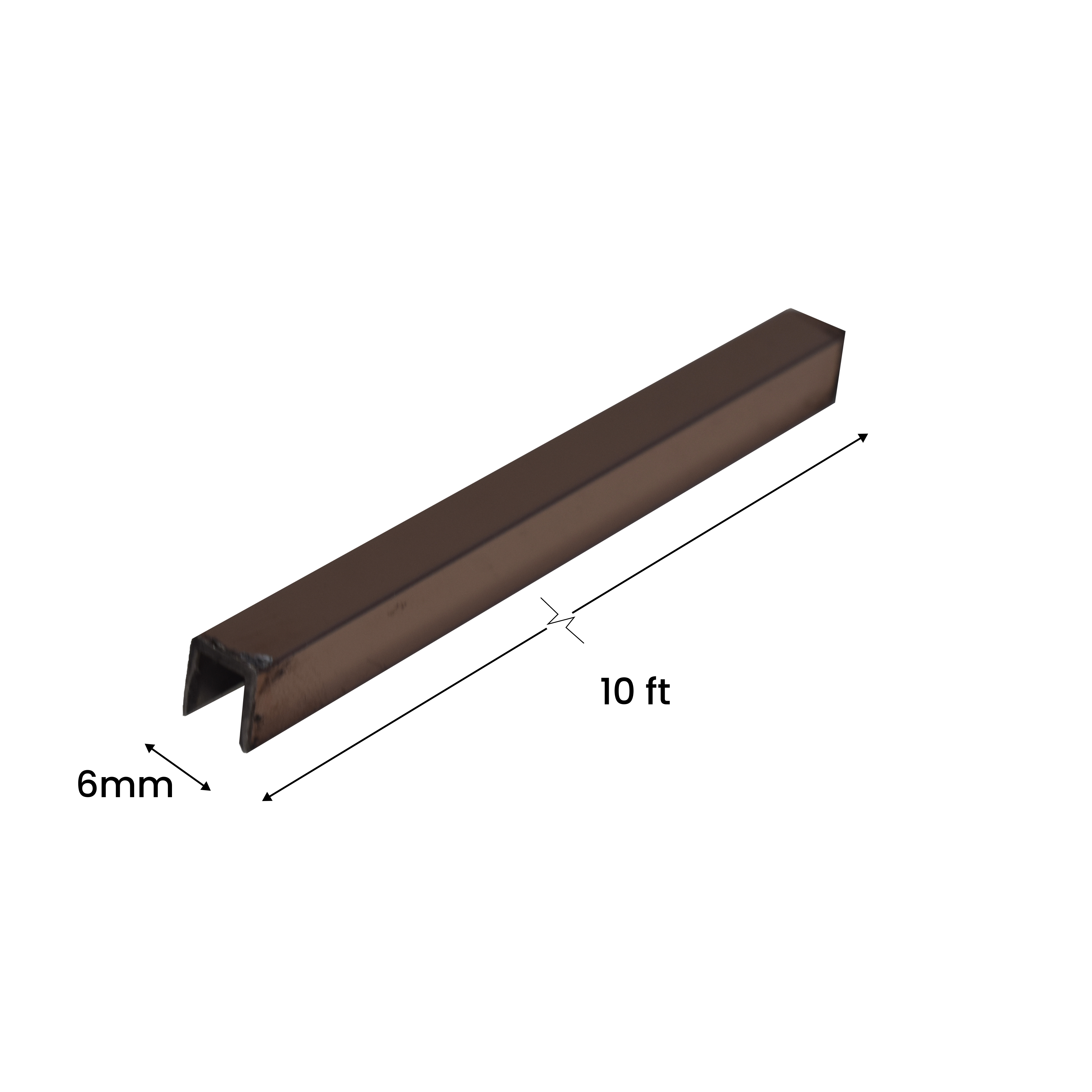 Dimension Image for Glossy Stainless Steel U-Profile Profiles PM 00292 Q | Image - 5