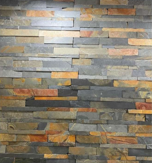 A close-up of a 1001 Jack Multi Stone 609.6x152.4 mm Wall Cladding available at Material Depot in Bangalore