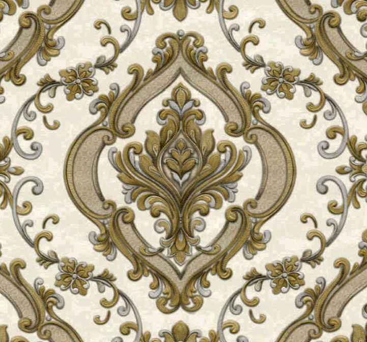 WP401-4 | 9.5 Meter x 21 Inches Damask look Wallpaper - 54.54 Sq. Ft. Image 01