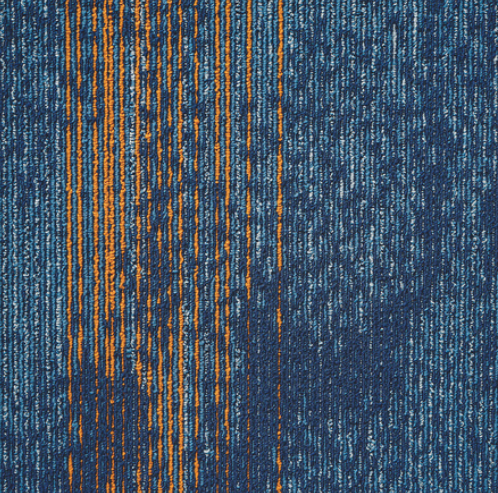 0184 - Blue/Orange 500x500 mm 100% PP/Eco Back Carpet Tile - 5 mm  Image 01