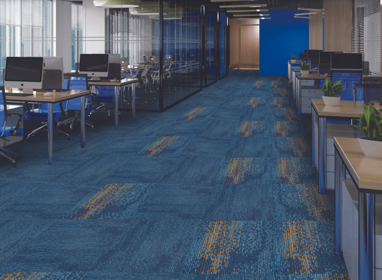 5184 - Blue 500x500 mm 100% PP/Eco Back Carpet Tile - 5 mm  Image 02