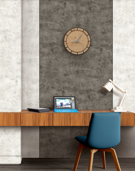 GM 91 31171 Grey Decorative Laminate of 1 mm applied on kitchen cabinet with a Texture finish available for sale at Material Depot in Bangalore