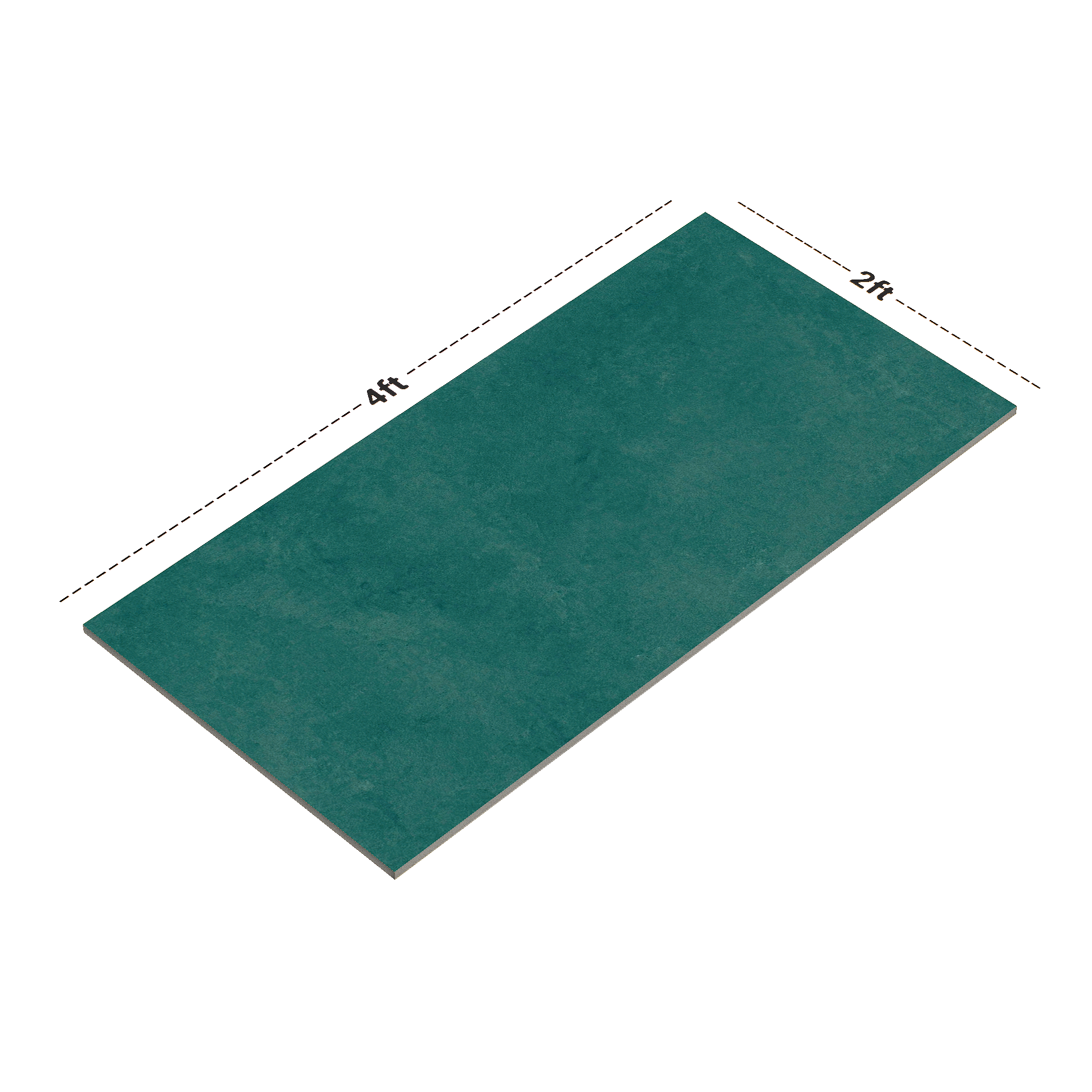 Dimension image of TL 00728 Diamond Green 1200 x 600 mm Lux Surface Finish Tile - 9 mm | Material Depot