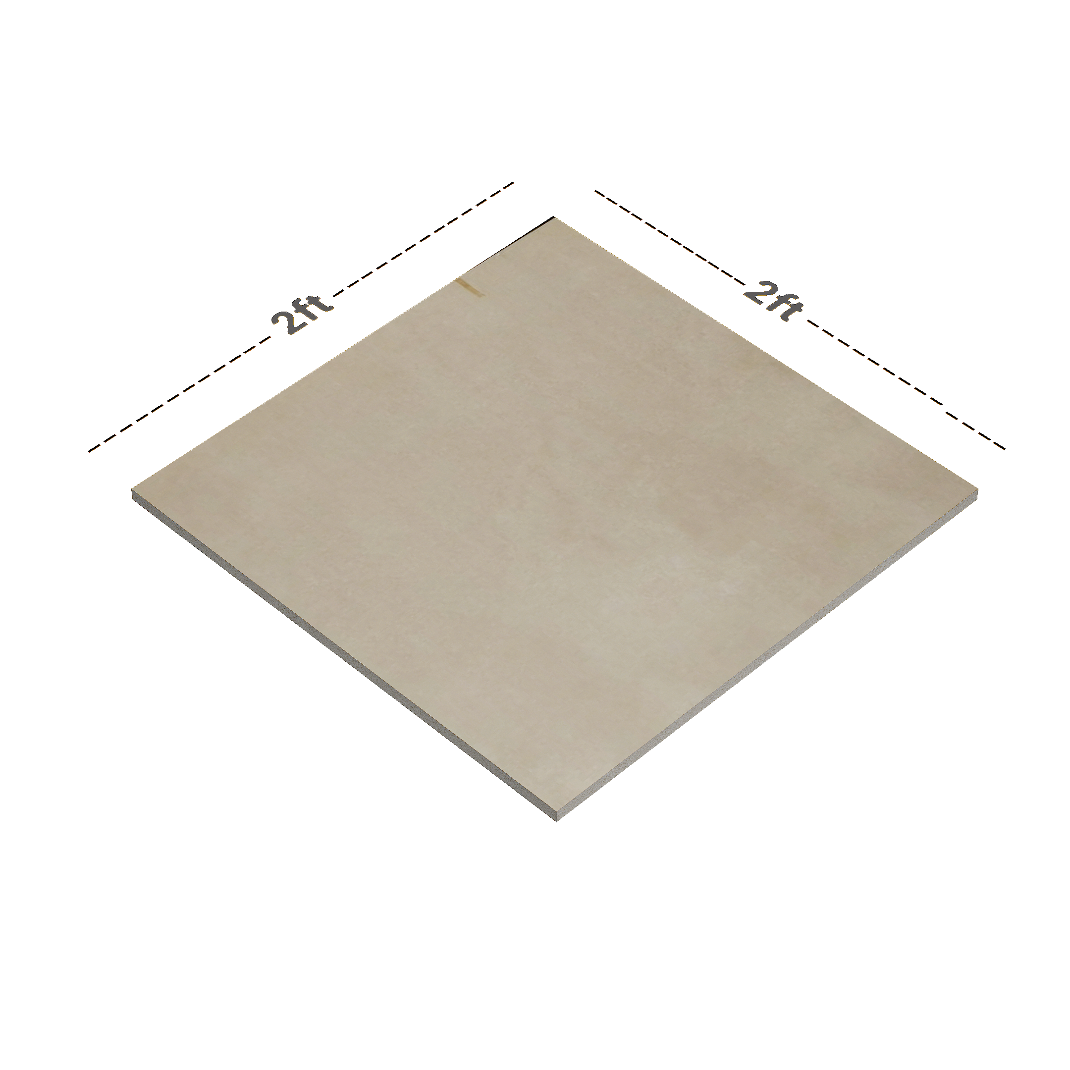 Dimension image of TL 00786 Urbantek Beige 600x600 mm Matte Finish Vitrified Tile | Material Depot