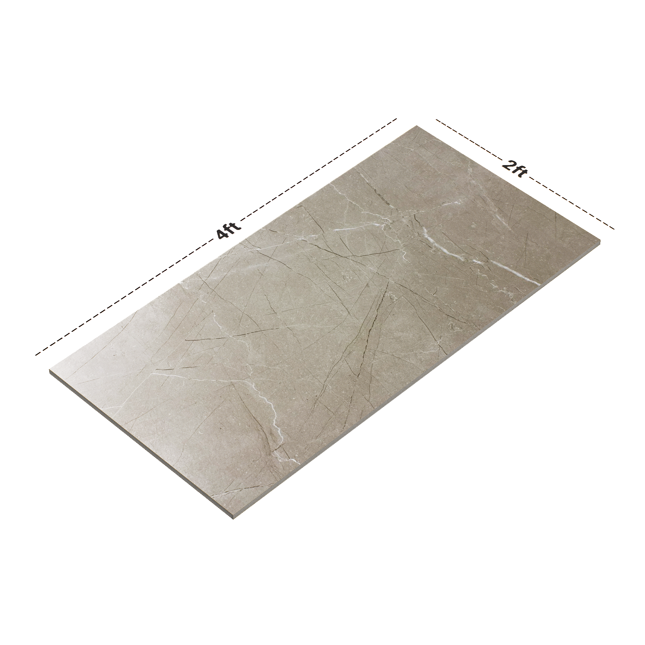 Dimension image of TL 00813 Kia Crema 1200 x 600 mm Matte Finish Carving Tile | Material Depot