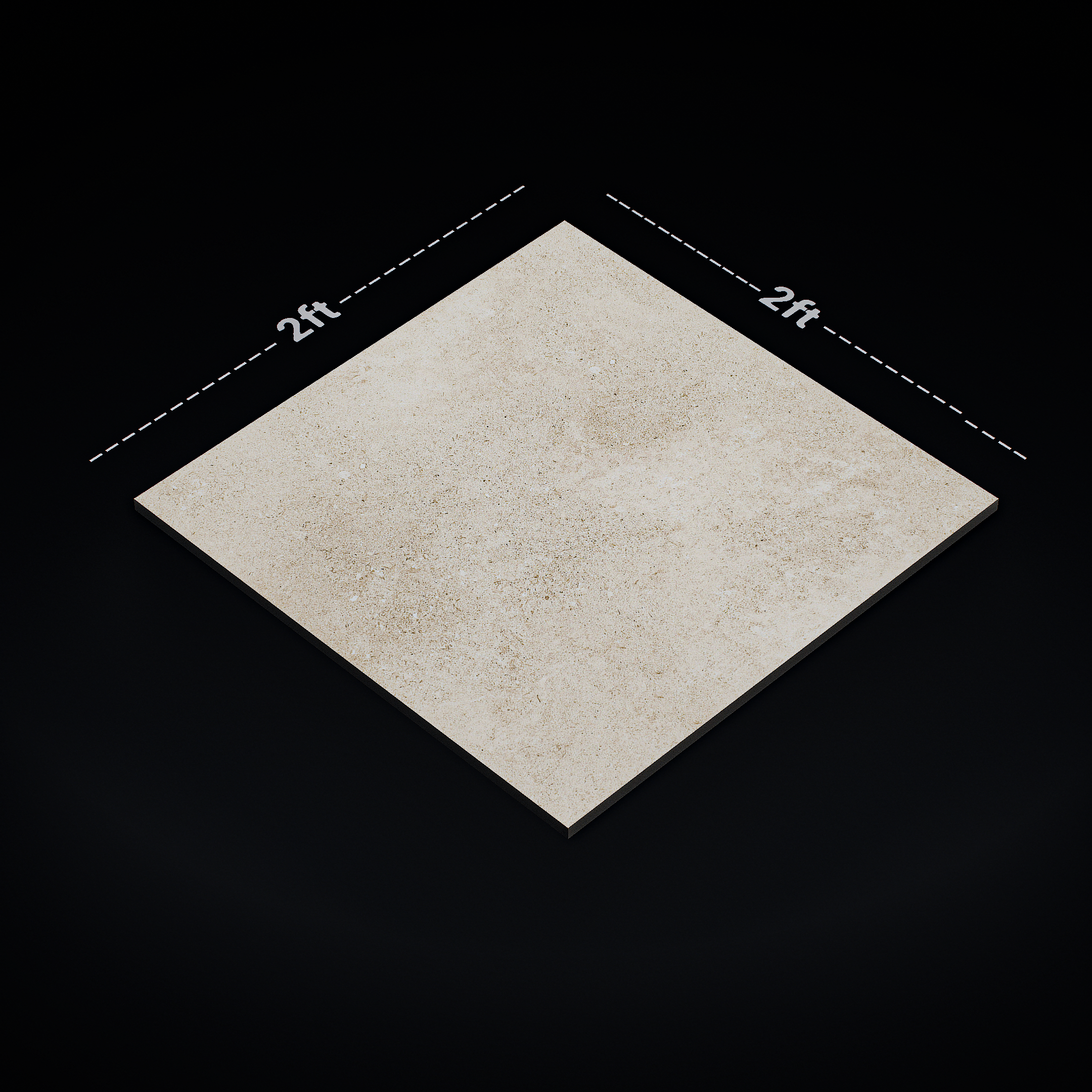 Dimension image of TL 00866 Lavish Ceramics Marina Crema Punch 600 x 600 mm Tile | Material Depot