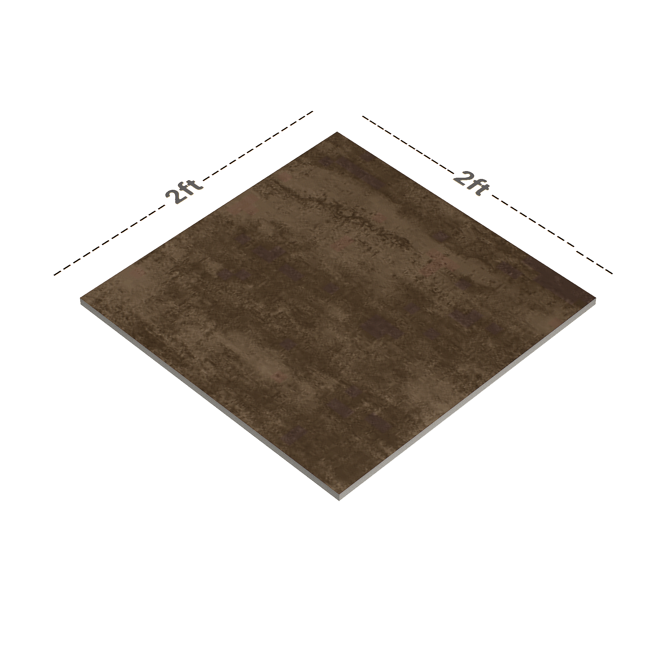 Dimension image of TL 00889 A Fantasy Moka 600 x 600 mm Carving Matte Finish Tile | Material Depot