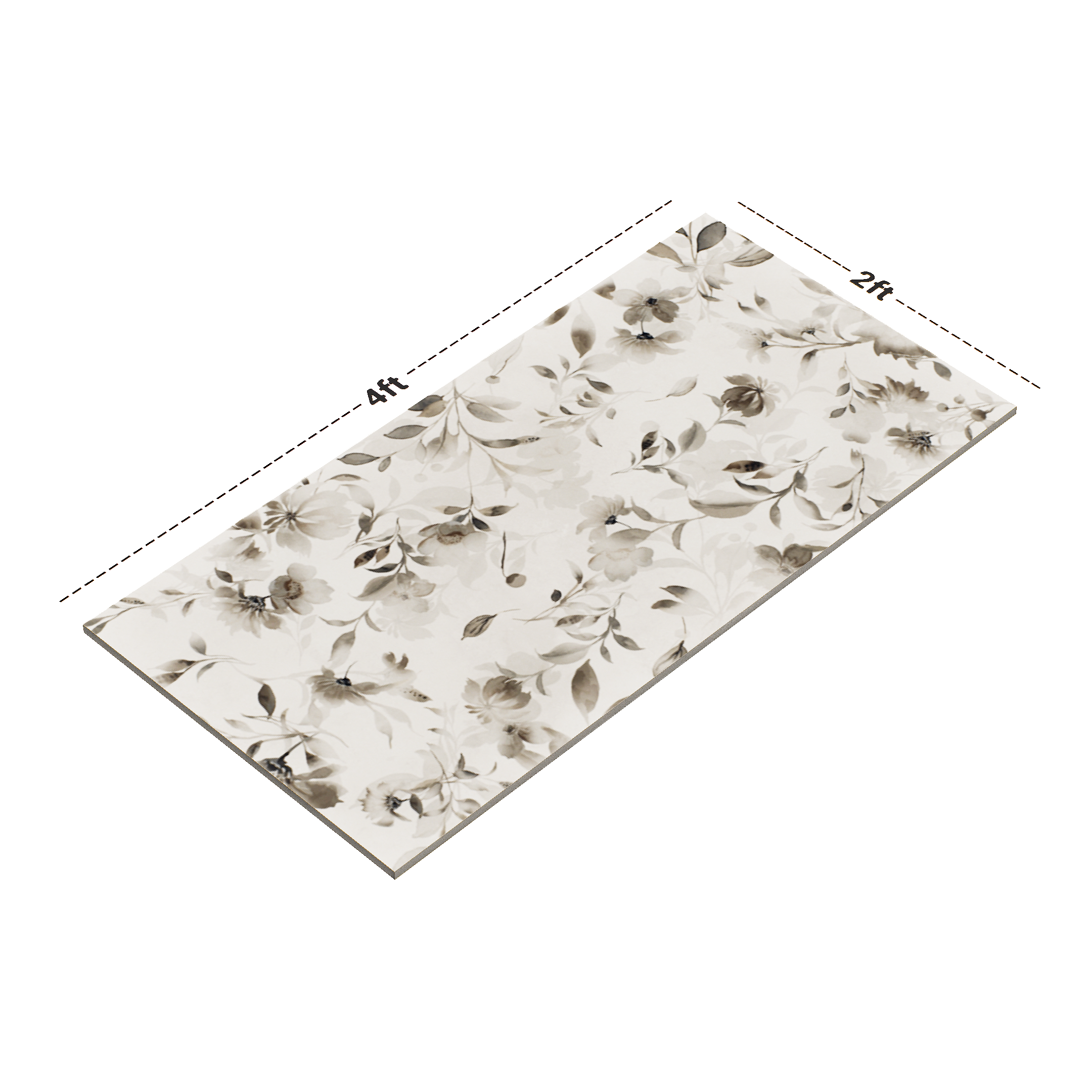 Dimension image of TL 00936 D Marlboro Ice Decor 1 1200 x 600 mm Carving Effect Glaze Vitrified Tile | Material Depot