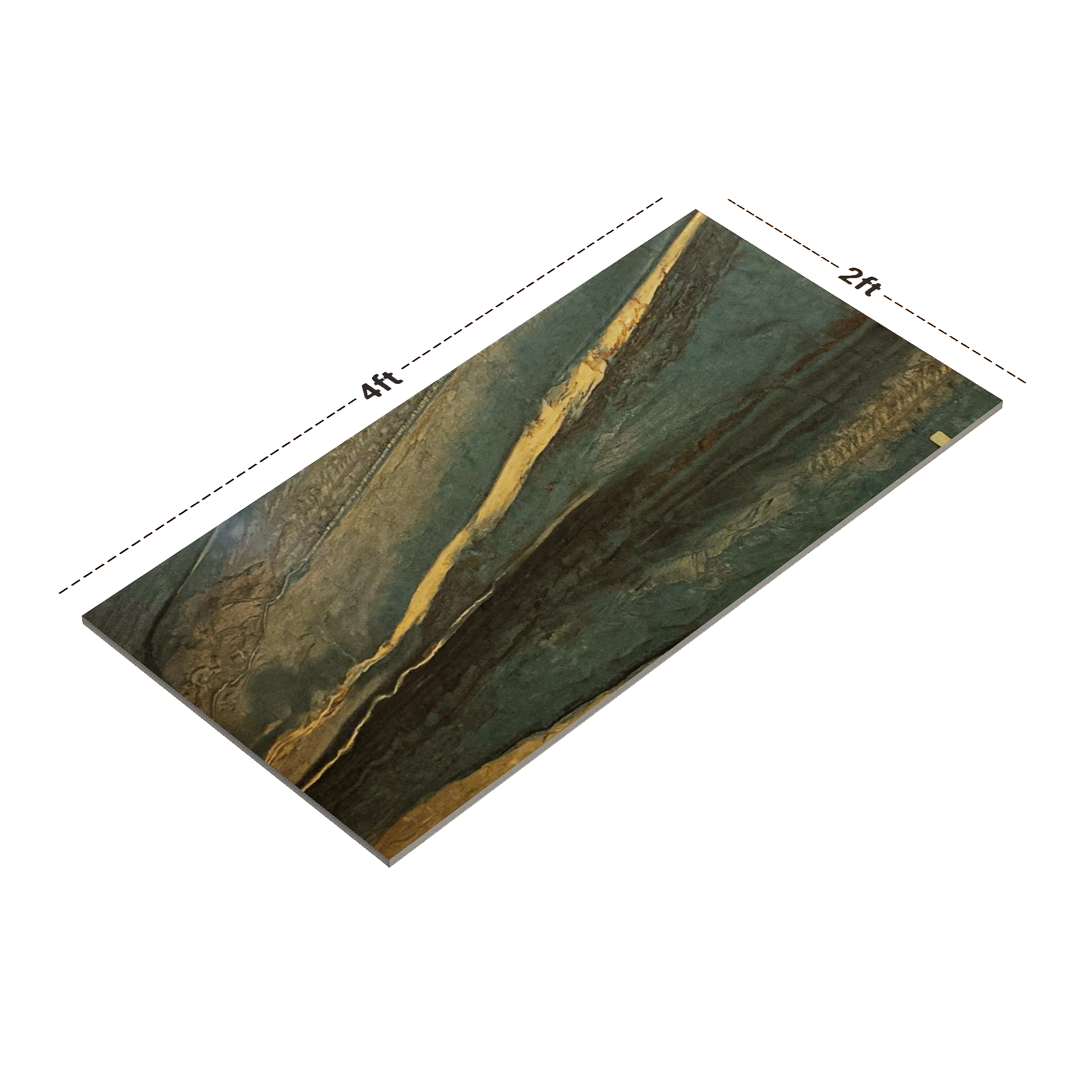 Dimension image of TL 00994 Emric 1200 x 600 High Gloss Finish Tile - 9 mm | Material Depot