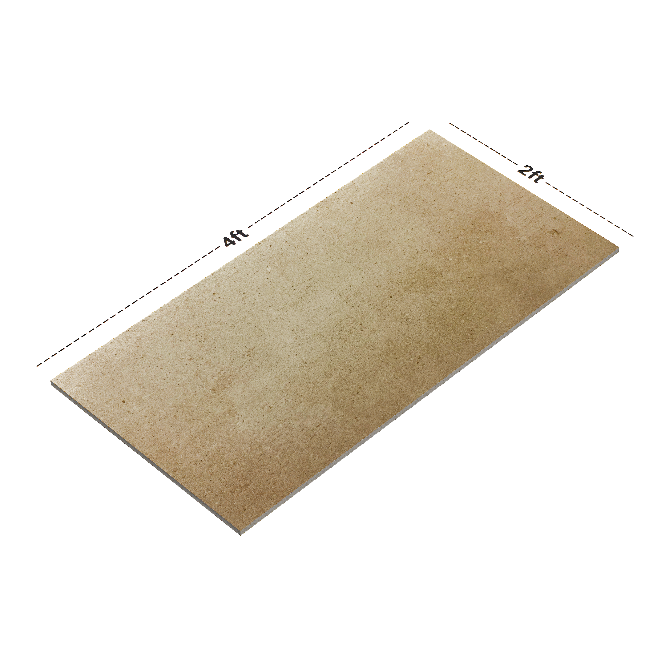 Dimension image of TL 01025 Grifine Faenza Sand 1200 x 600 mm Matte Finish GVT Vitrified Tile - 9 mm | Material Depot