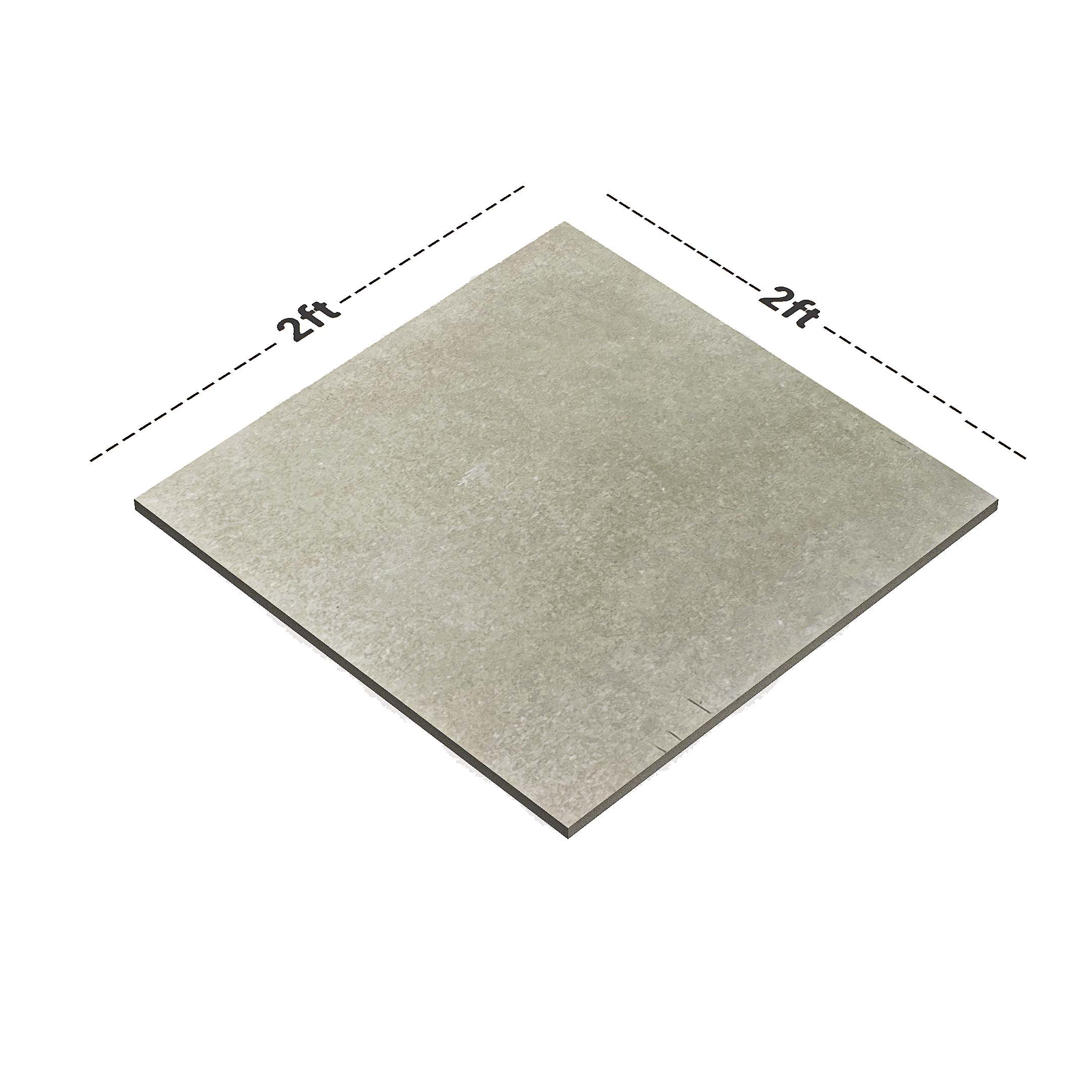 Dimension image of TL 01028 Grifine Monza Beize 600 x 600 mm Matte Finish GVT Vitrified Tile - 9 mm | Material Depot