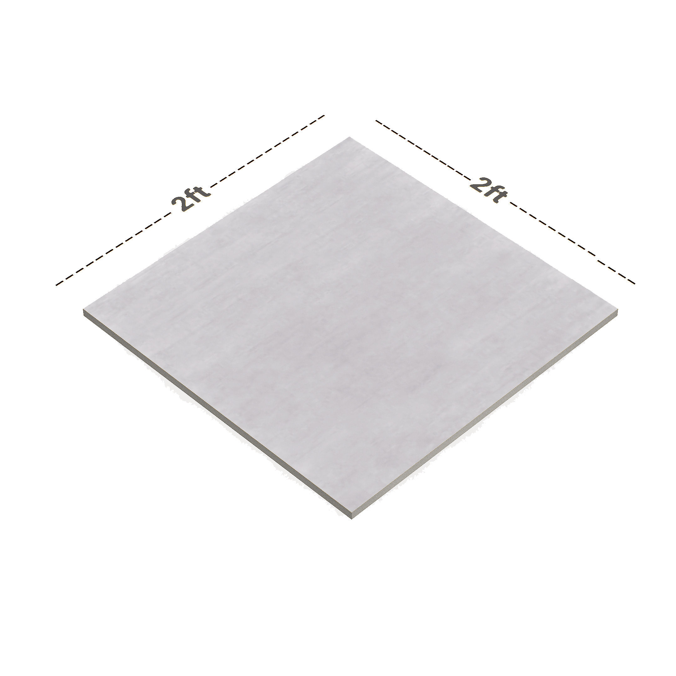 Dimension image of TL 01036 Artech Grey 600 x 600 mm Carving Matte Finish Tile - 9 mm | Material Depot