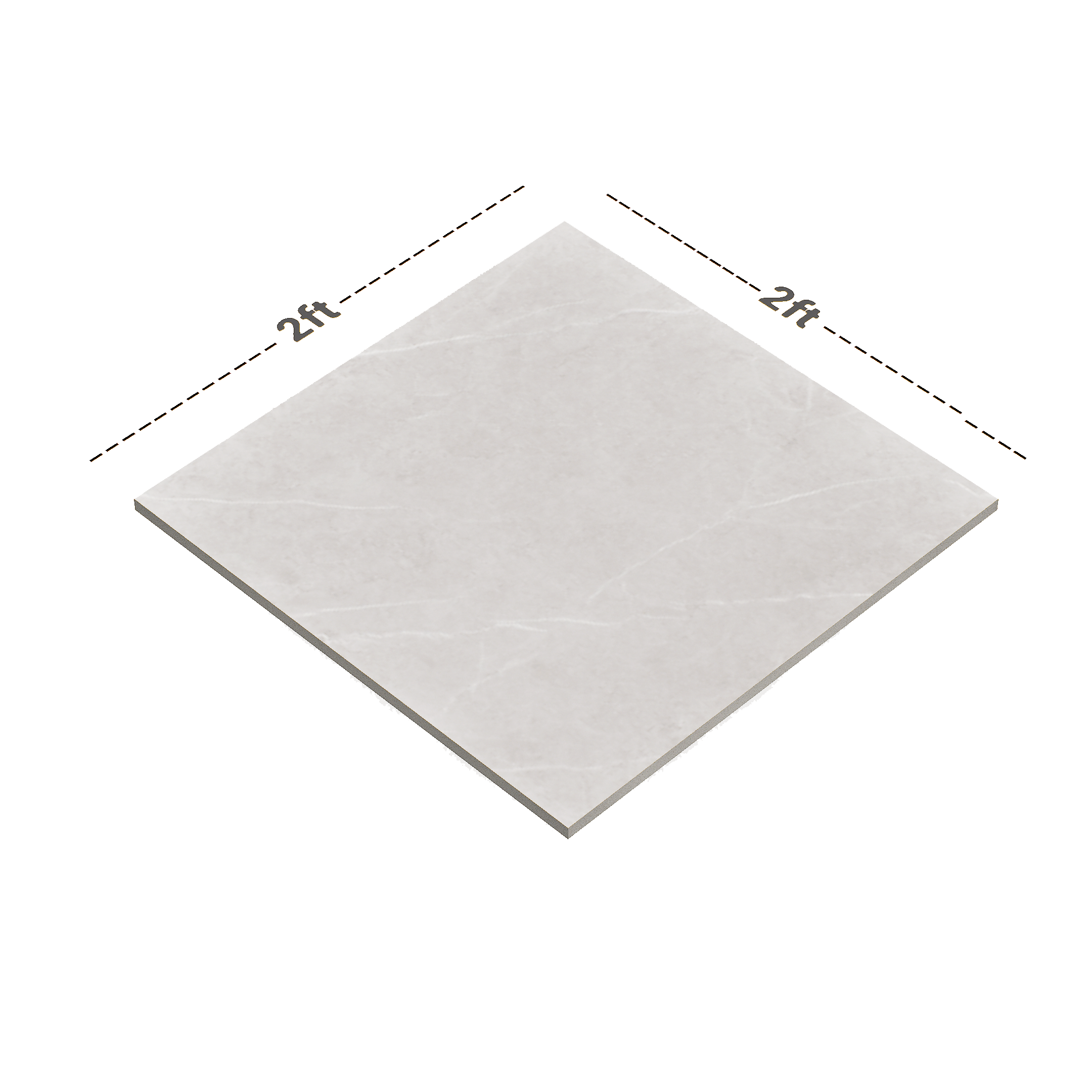 Dimension image of TL 01059 Pietra Grey 600 x 600 mm Carving Matte Finish Tile - 9 mm | Material Depot