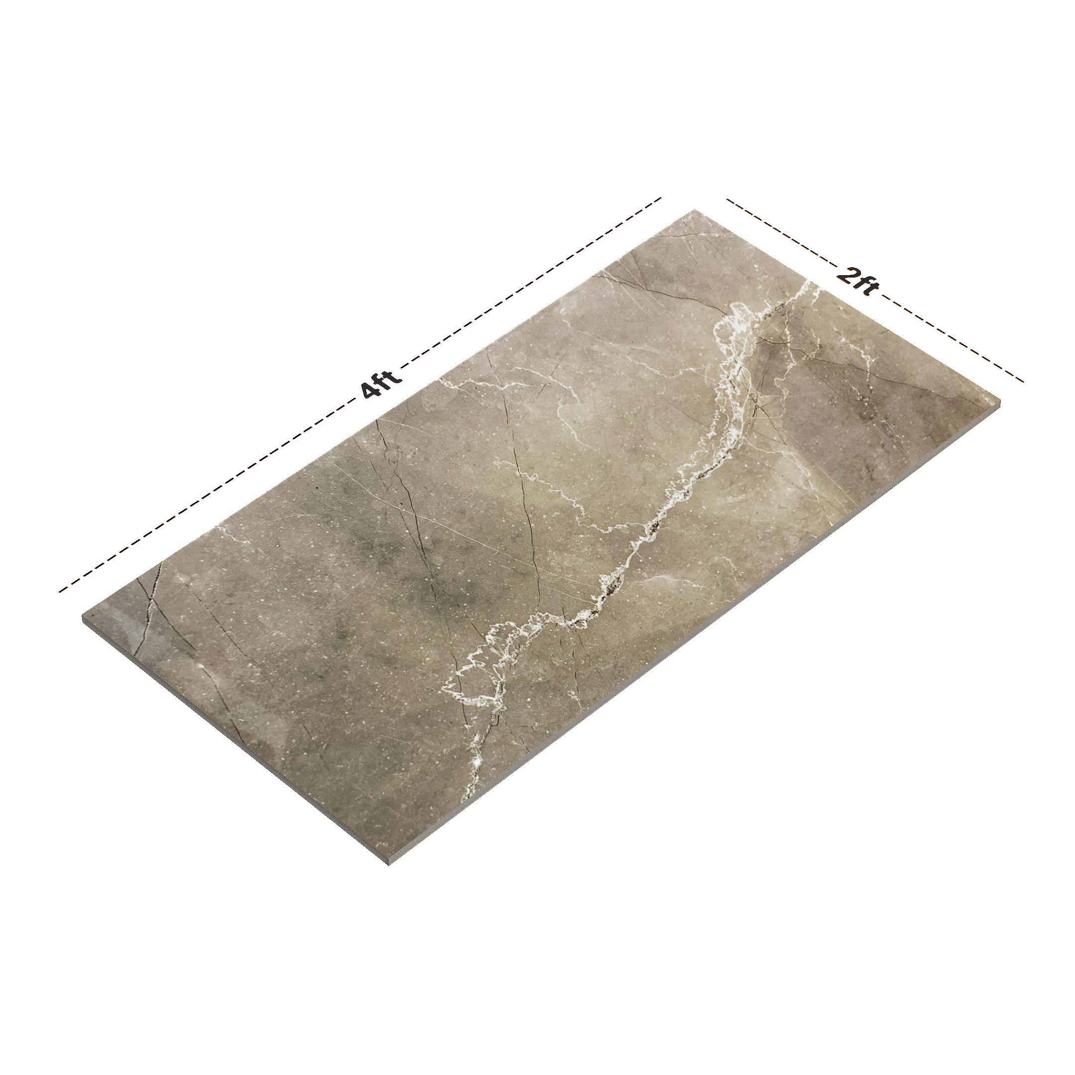 Dimension image of TL 01092 33218 600 x 1200 mm Digital Vitrified Tile - 9 mm | Material Depot