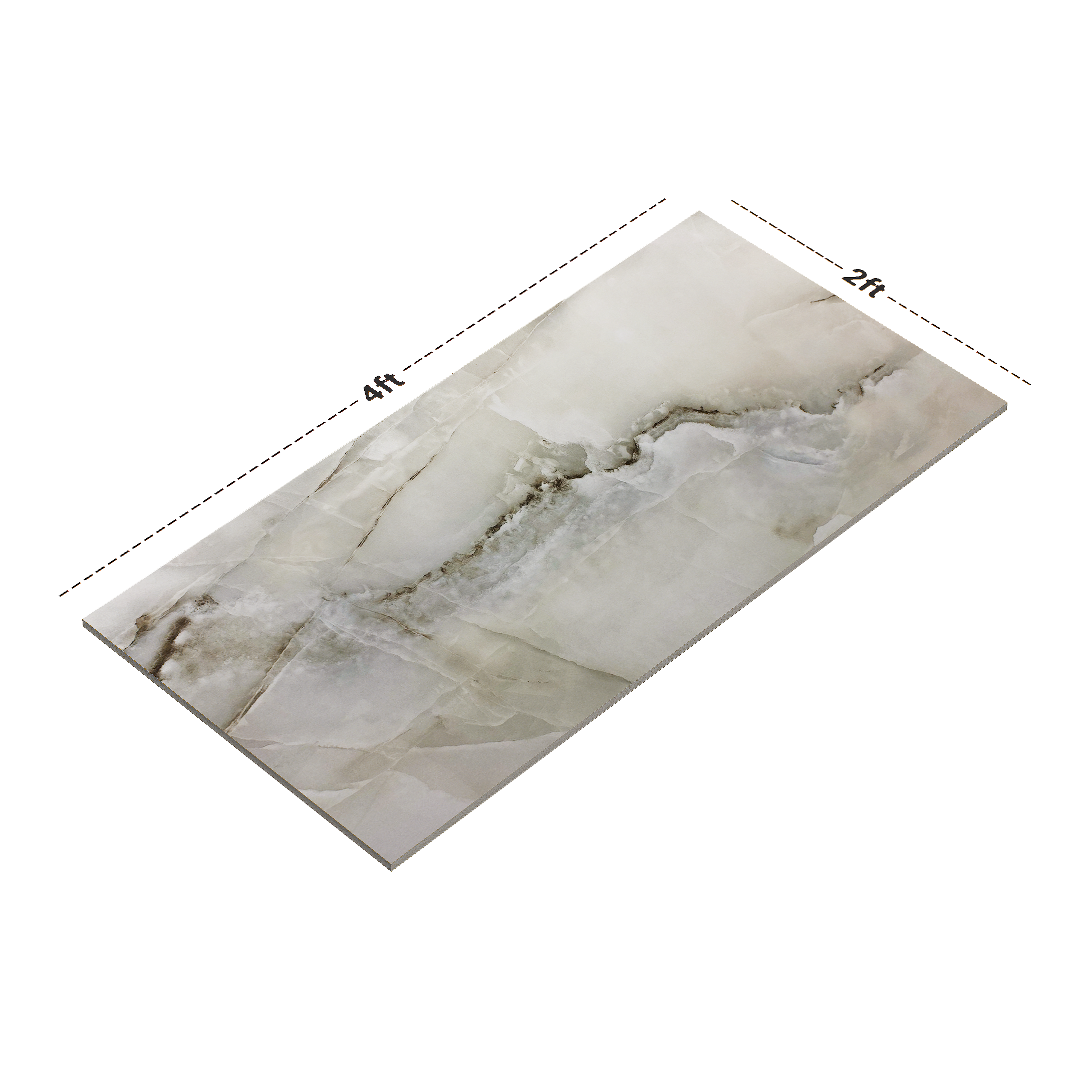 Dimension image of TL 01093 33255 600 x 1200 mm Digital Vitrified Tile - 9 mm | Material Depot