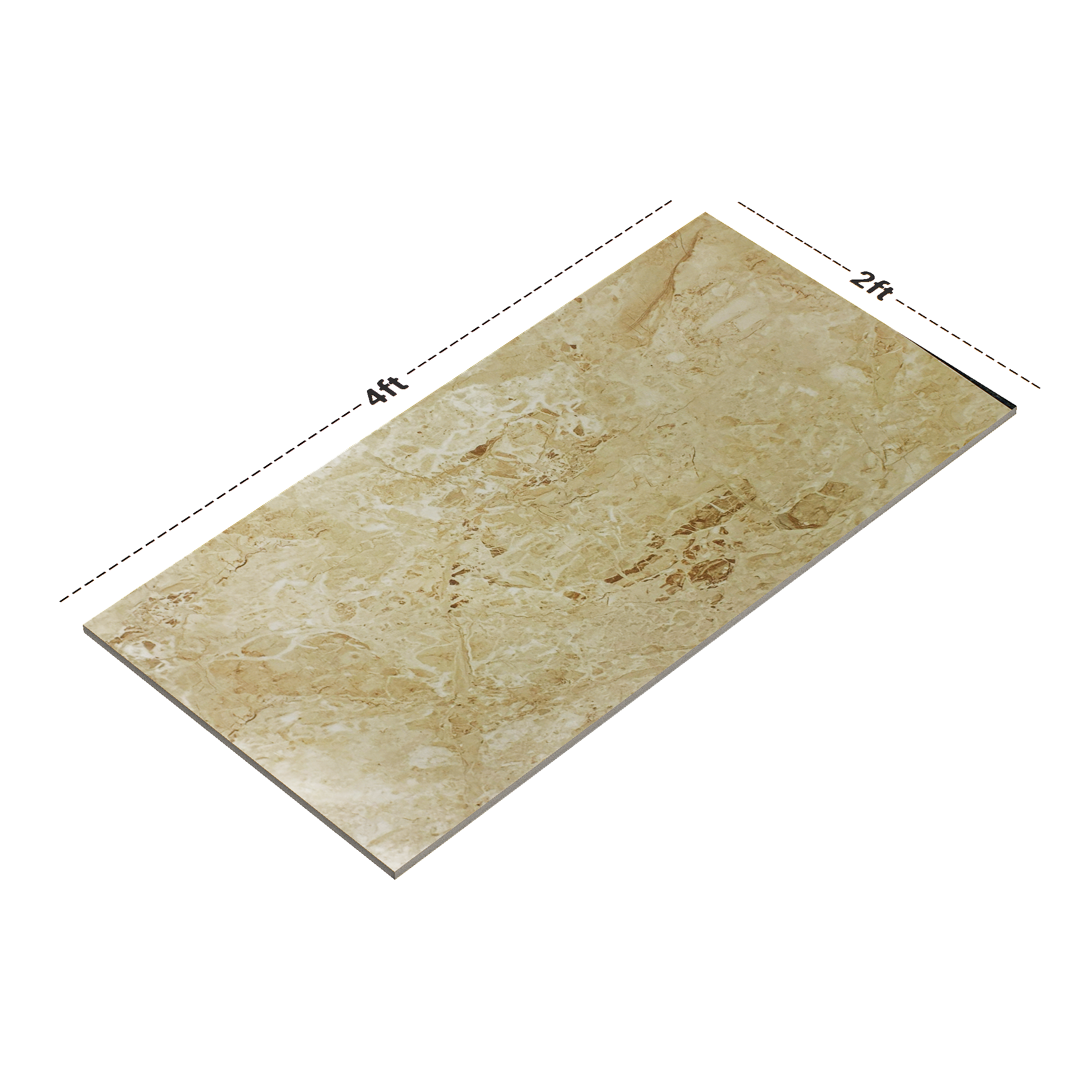 Dimension image of TL 01095 33554 600 x 1200 mm Digital Vitrified Tile - 9 mm | Material Depot