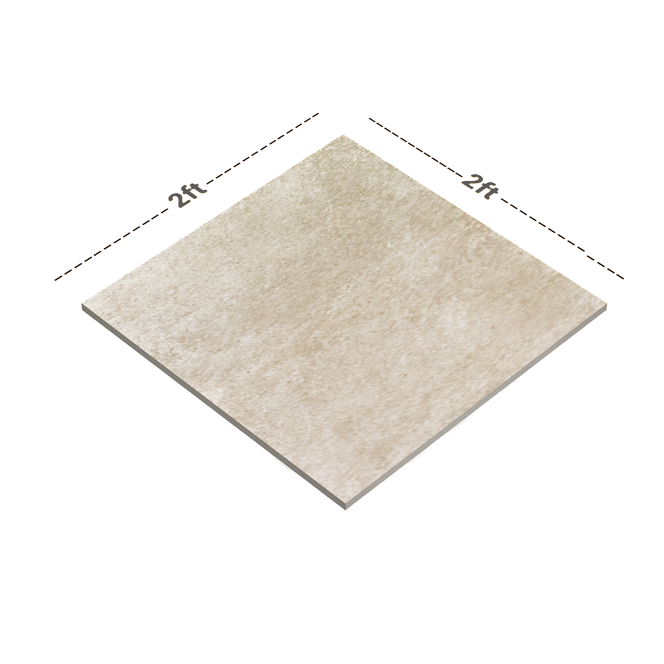 Dimension image of TL 01115 Ceylon Quarzite Matte Finish 600 x 600 mm Vitrified Tile - 9 mm | Material Depot