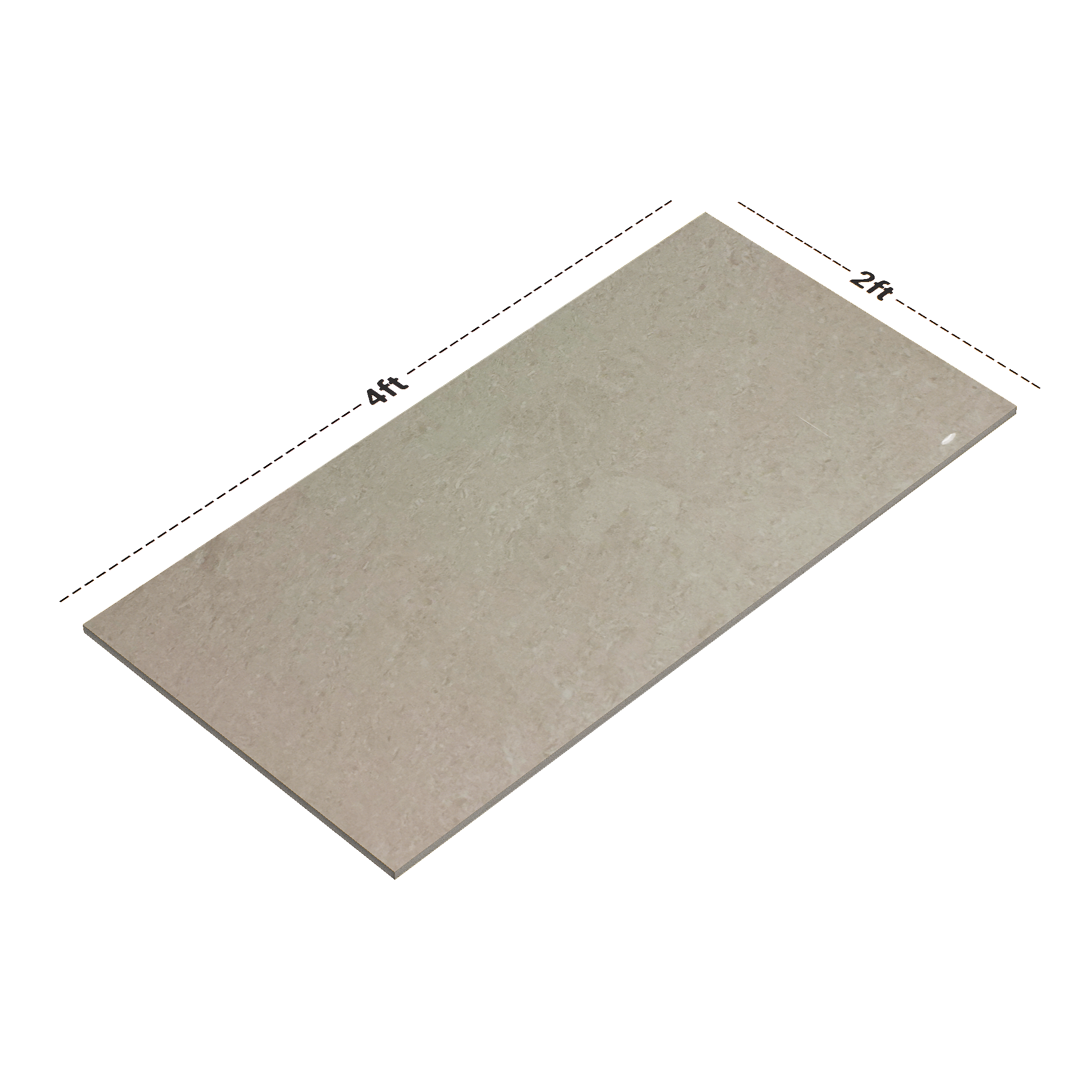 Dimension image of TL 01130 Monch Crema 600 x 1200 mm Double Charge Vitrified Tile - 9 mm | Material Depot