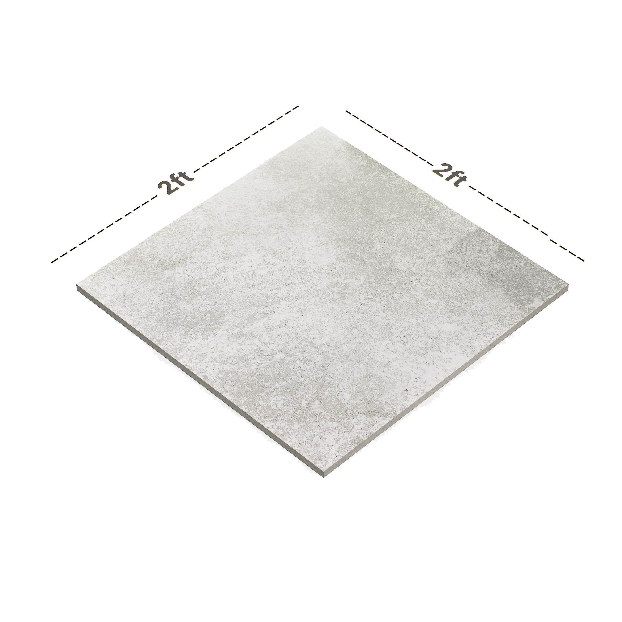 Dimension image of TL 01135 Nero Silver Lgr Matte Finish 600 x 600 mm Vitrified Tile - 9 mm | Material Depot